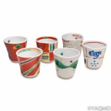 Porcelain Cups and Teapots / Modern Kutani Porcelain Cup Set