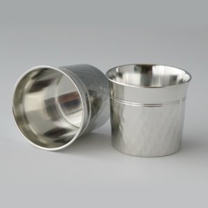 Photo3: Pewter Decanter and Sake Cup Set: Diamond Pattern