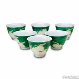 Porcelain Cups and Teapots / Kutani Porcelain Cup Set