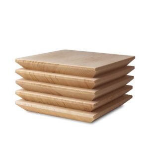 Photo2: Wooden Containers and Tableware / Square Wooden Serving Plate Set (6 pieces)