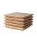 Photo2: Wooden Containers and Tableware / Square Wooden Serving Plate Set (6 pieces) (2)