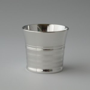 Photo3: Pewter Decanter and Sake Cup Set: Rippling Wave Pattern