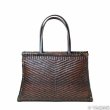 Photo1: Rattan Bags / Wickerwork Diagonal Pattern Handbag