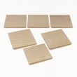 Photo1: Wooden Containers and Tableware / Square Wooden Serving Plate Set (6 pieces)