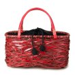 Photo1: Bamboo Bags / Random Weave Handbag