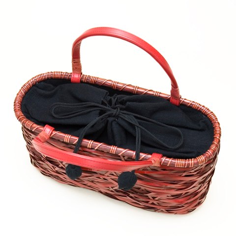 Photo2: Bamboo Bags / Random Weave Handbag