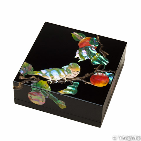Photo1: Raden Lacquerware Jewelry Box / Persimmon