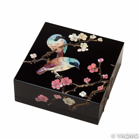 Photo1: Raden Lacquerware Jewelry Box / Japanese Apricot