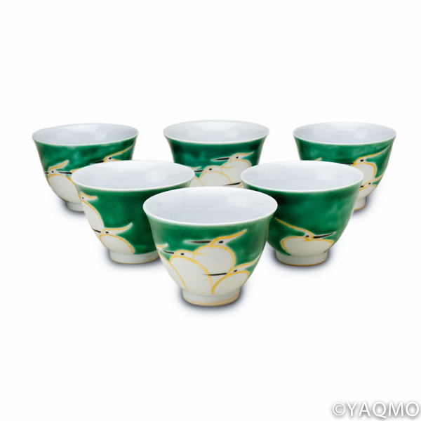 Photo1: Porcelain Cups and Teapots / Kutani Porcelain Cup Set