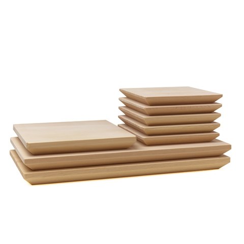 Photo2: Wooden Containers and Tableware / Wooden Sushi Board Set (6 pieces)