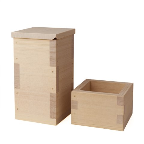 Photo2: Wooden Containers and Tableware / Wooden Sake Cup (Masu)