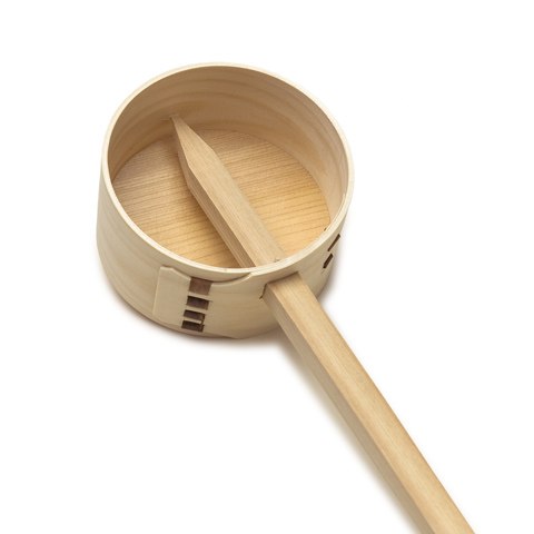 Photo3: Wooden Containers and Tableware / Wooden Bucket and Dipper Set